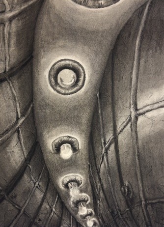 Luke Spear, Asleep on The Ceiling Luke Spear, Asleep on The Ceiling, 2025, charcoal.