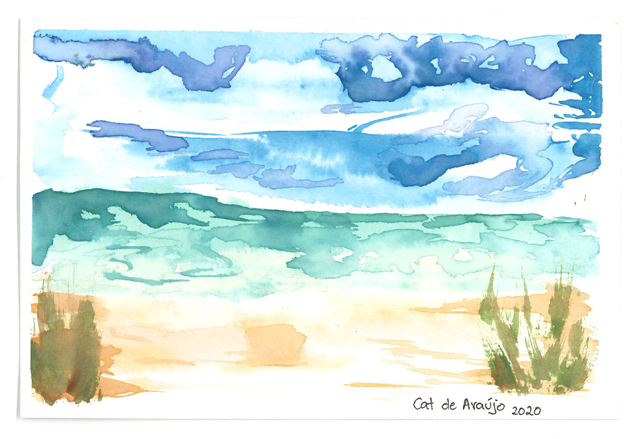 Watercolor postcord no. 5 Cat de Araujo. Watercolor postcord no. 5 Cat de Araujo.