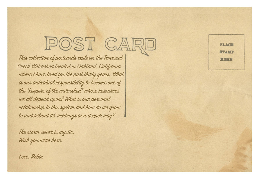 Mystic Sewer postcard back Mystic Sewer postcard back